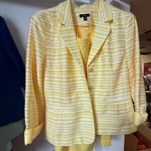 Yellow Striped Women's suit